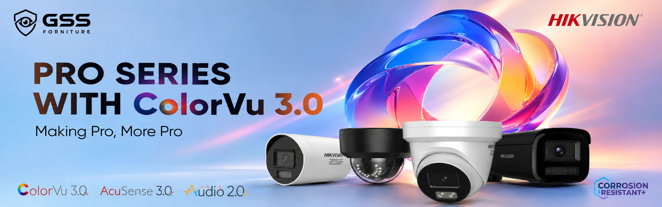 Hikvision PRO Series with ColorVu 3.0, Corrosion Resistant+