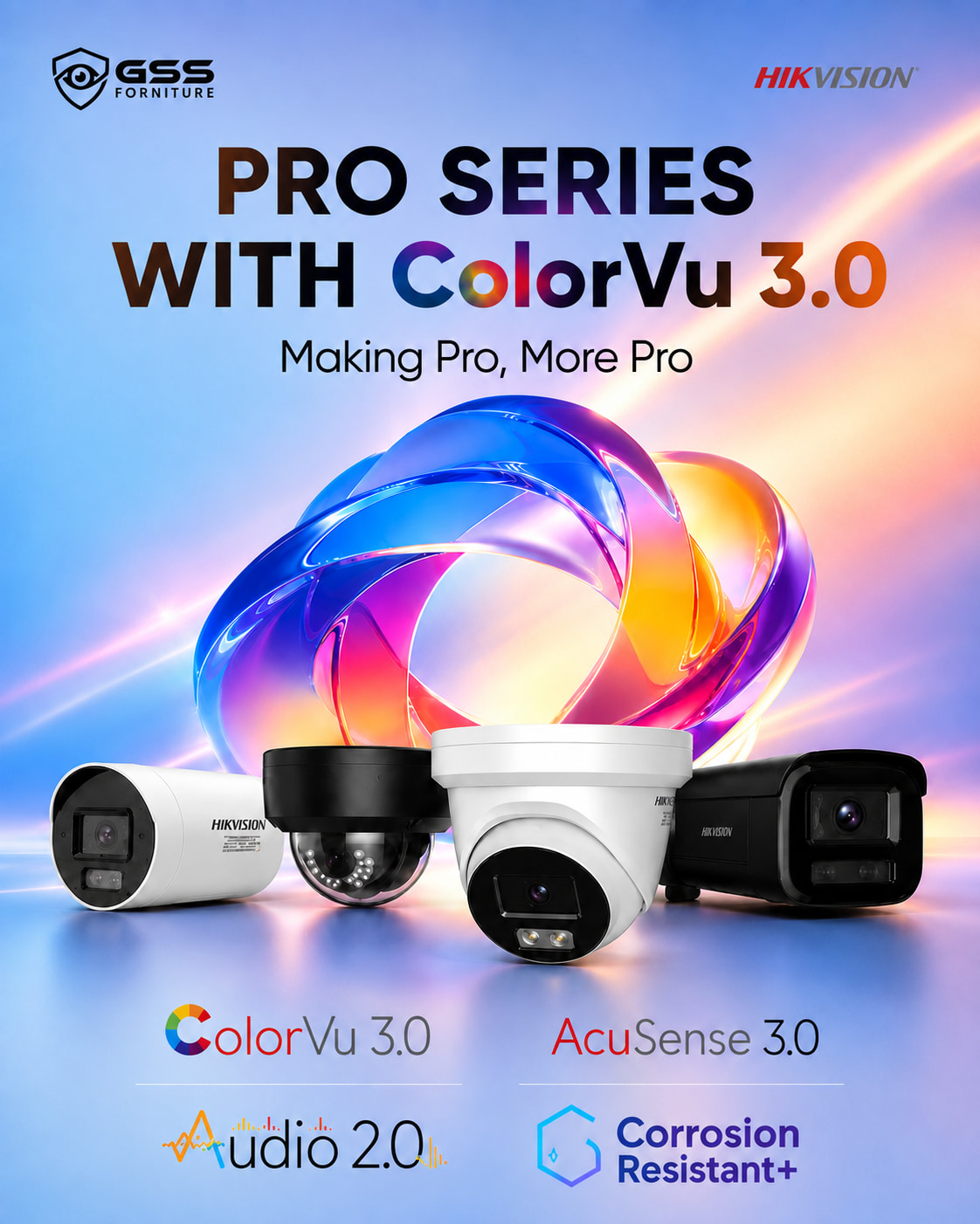 Hikvision PRO Series with ColorVu 3.0, Corrosion Resistant+