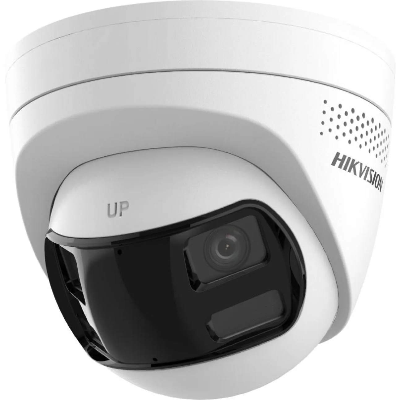 8 MP Dual Lens Stitched Wide Angle Smart Hybrid Light Fixed Turret Network Camera — image 1