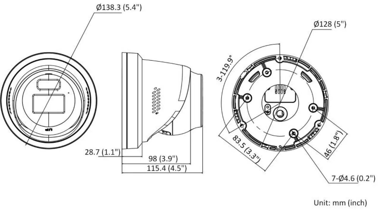 8 MP Smart Hybrid Light with ColorVu Fixed Turret Network Camera — image 5