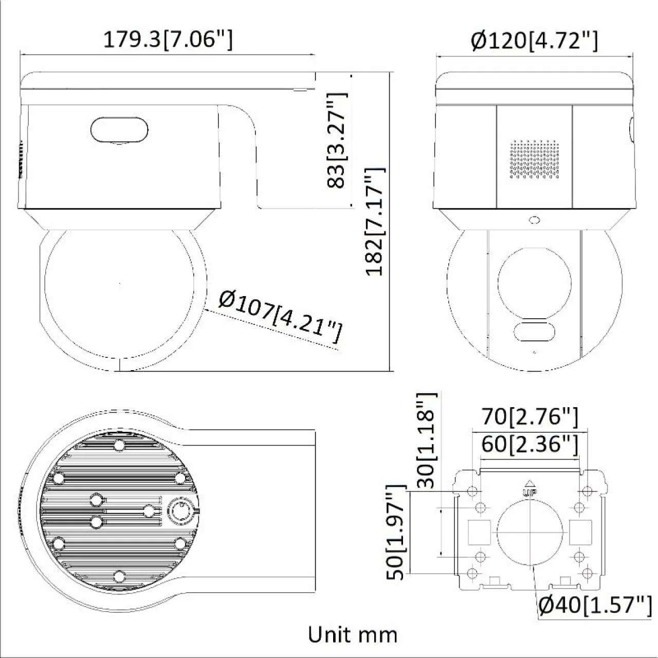 3-inch 4 MP ColorVu Mini PT Dome Network Camera — image 3