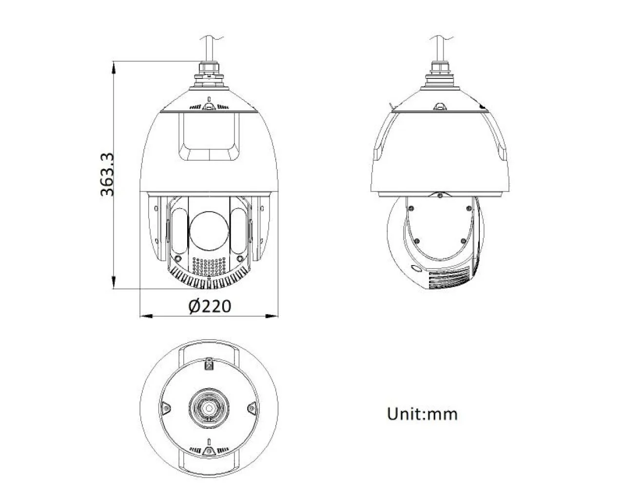 7-inch 4 MP 32X Powered by DarkFighter IR Network Speed Dome — image 2