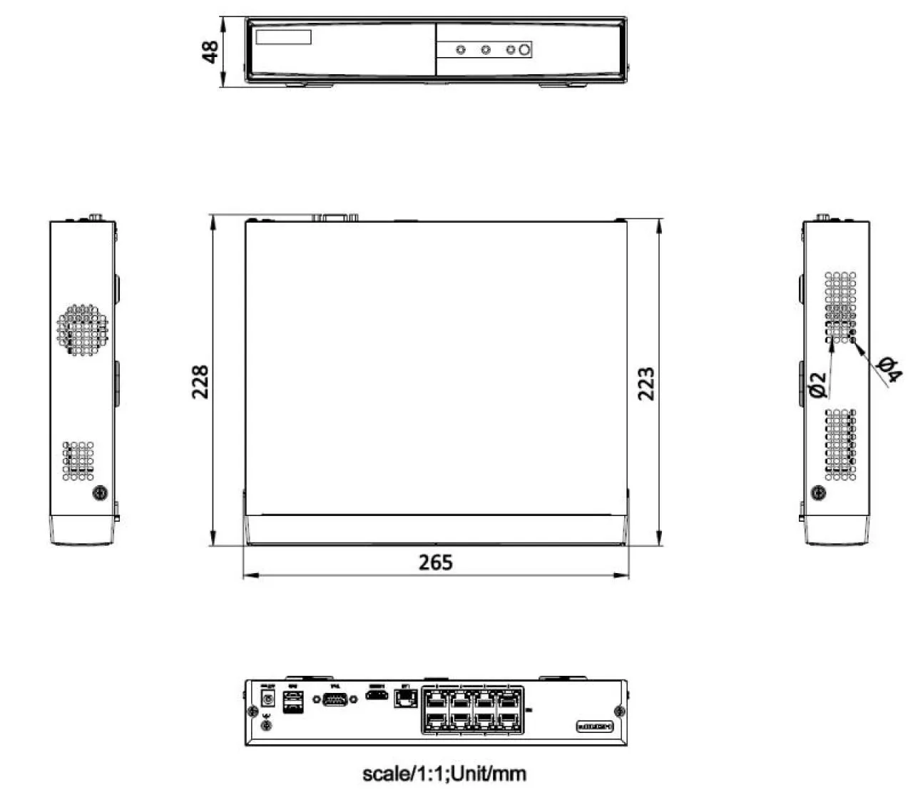 8-ch Mini 1U 8 PoE NVR — image 3