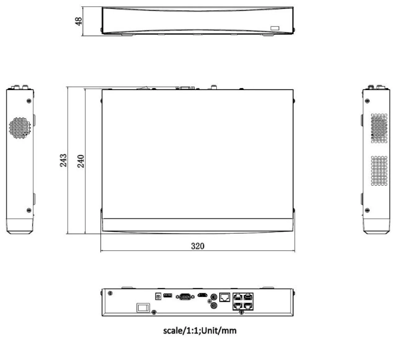 4-ch PoE 1U K Series AcuSense 4K NVR — image 2