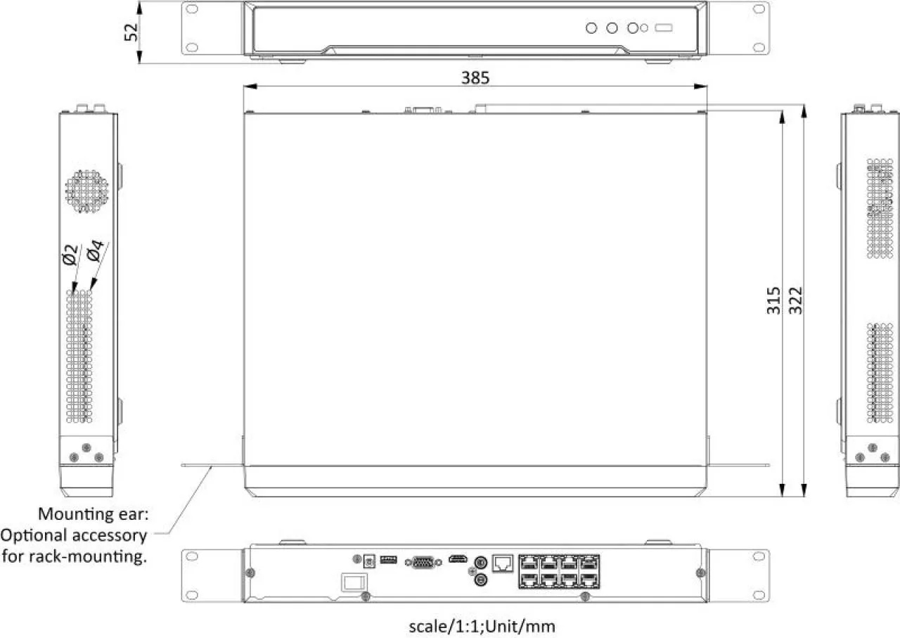 8-ch 1U 8 PoE 4K NVR — image 2