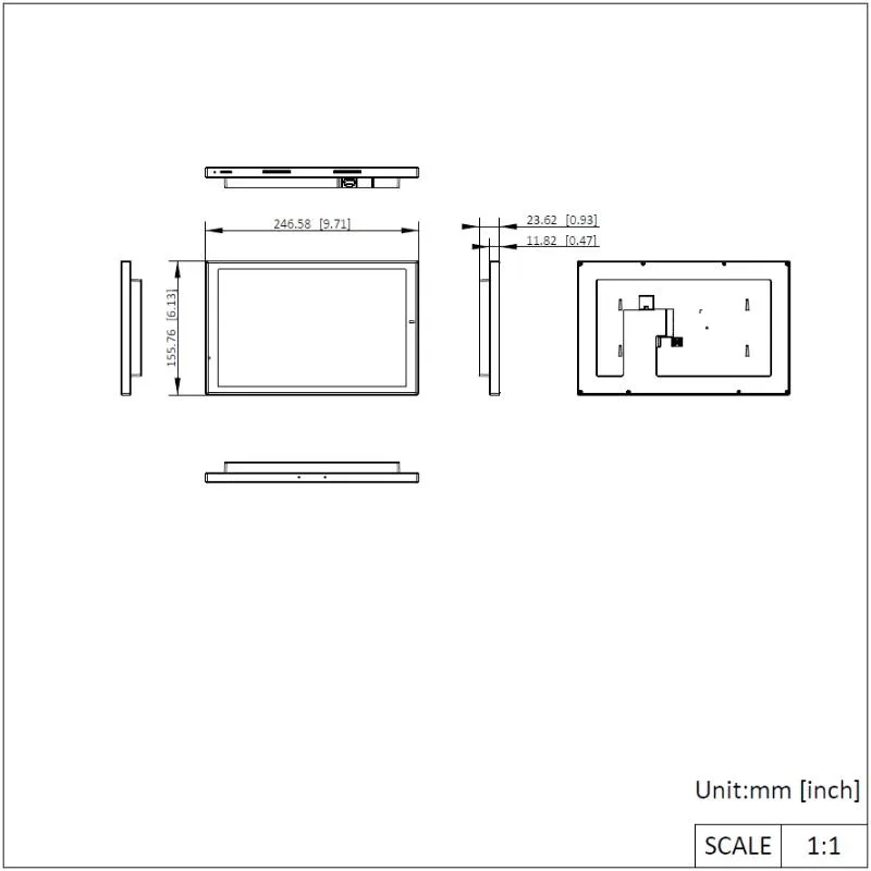 9 Series Indoor Station — dimension drawing