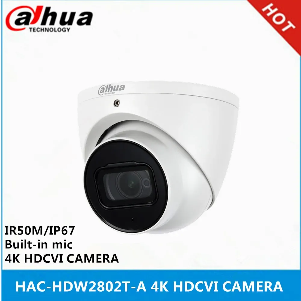 Dahua HAC-HDW2802T-A 8MP 4K Starlight IR60M HDCVI Eyeball Camera Built-in mic HD/SD switchable — image 1