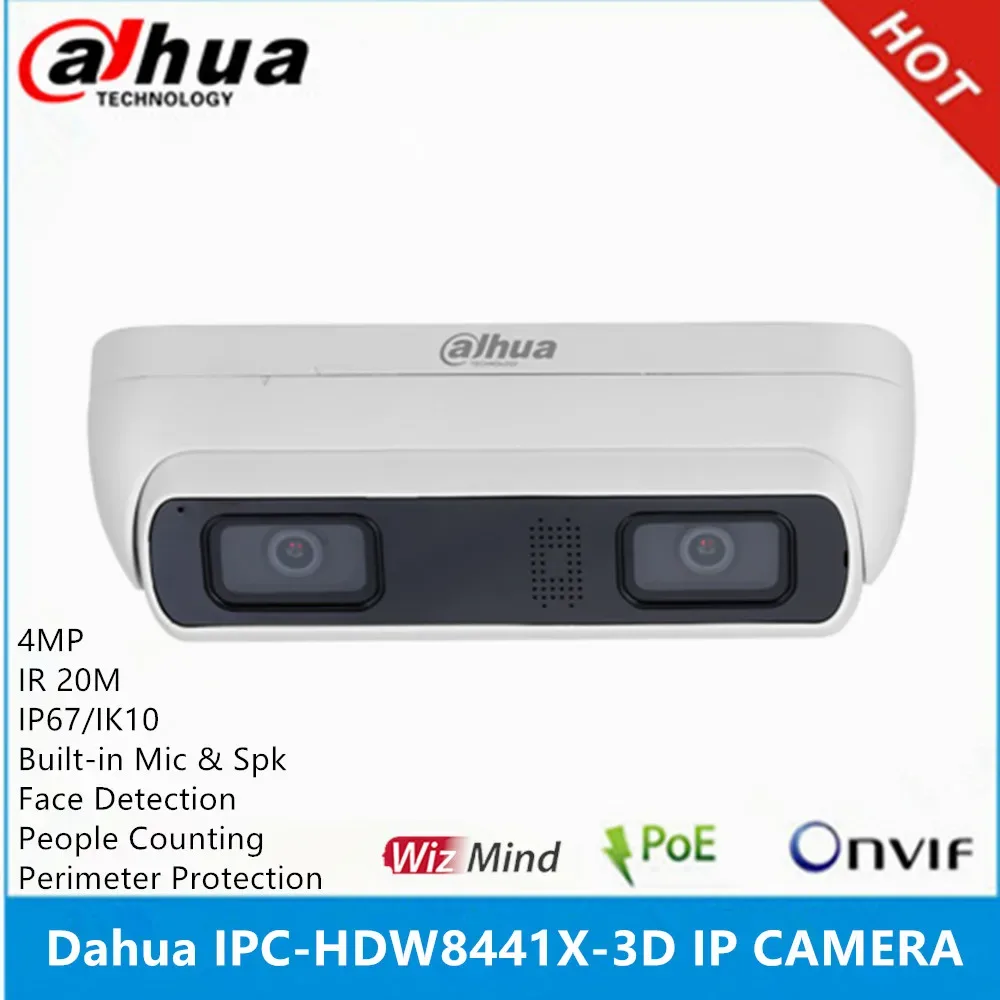 Dahua IPC-HDW8441X-3D 4MP IR 20M Dual-Lens built-in MIC & SPK IP67 IK10 & IPC-HDW8441X-BV-3D Stereo analysis WizMind POE camera — image 3