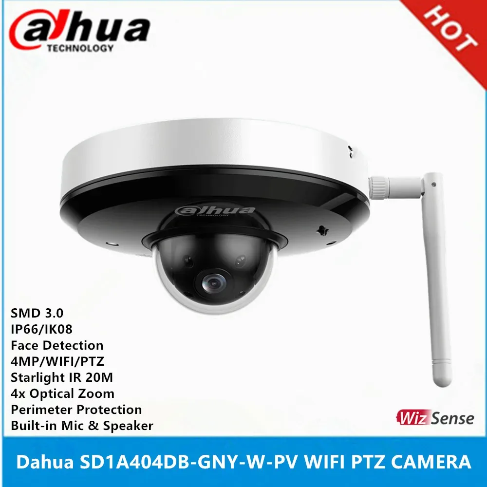 Dahua SD1A404DB-GNY-W-PV 4MP Built-in Mic & SPK IP66 IK08 IR20m 2.8-12mm motorized zoom lens SMD Face detection wifi PTZ camera — image 1