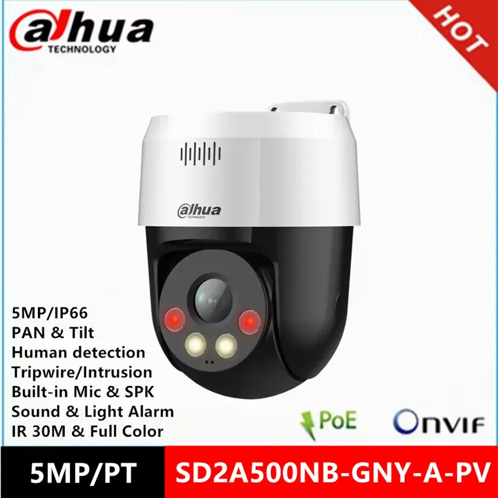 Dahua SD2A500NB-GNY-A-PV 5MP POE IR30M & 24 Hours Full-color built-in MIC & speaker support Lens Pan and Tilt IP Camera — image 1